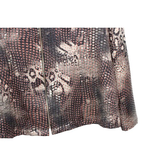 Exclusively Misook Full Zip Jacket Cardigan Large Sequin Animal Print Art Disco - Picture 7 of 10